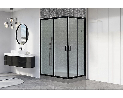 Приобрести Душевой уголок Royal Bath HPD 110х80 RB8110HPD-C-BL профиль Черный стекло матовое в магазине сантехники Santeh-Crystal.ru