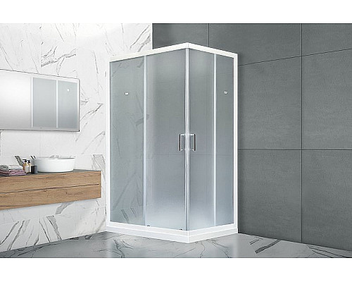 Купить Душевой уголок Royal Bath HPD 115x90 RB11590HPD-C профиль Белый стекло матовое в магазине сантехники Santeh-Crystal.ru