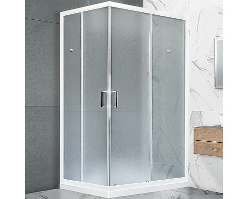 Santeh-Crystal.ru: Душевой уголок Royal Bath HPD 115x80 RB11580HPD-C профиль Белый стекло матовое Купить Душевой уголок Royal Bath HPD 115x80 RB11580HPD-C профиль Белый стекло матовое в магазине сантехники Santeh-Crystal.ru