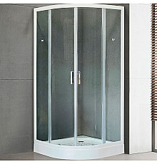 Душевой уголок Royal Bath HK 90х90 RB90HK-T с поддоном профиль Белый стекло прозрачное