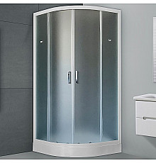 Душевой уголок Royal Bath HK 100х100 RB100HK-C с поддоном профиль Белый стекло матовое