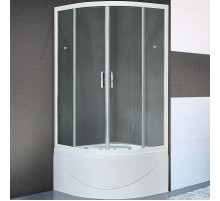 Душевой уголок Royal Bath BK 90х90 RB90BK-T с поддоном профиль Белый стекло прозрачное