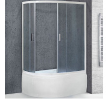 Душевой уголок Royal Bath BK 120х80 RB8120BK-C-R с поддоном профиль Белый стекло матовое