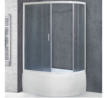 Душевой уголок Royal Bath BK 120х80 RB8120BK-C-L с поддоном профиль Белый стекло матовое
