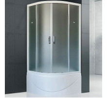 Душевой уголок Royal Bath BK 100х100 RB100BK-C с поддоном профиль Белый стекло матовое