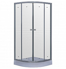 Душевой уголок Timo TL 80х80 TL-8001R профиль Хром стекло прозрачное с рисунком