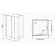 Приобрести Душевой уголок Timo TL 100х100 TL-1102R профиль Хром стекло прозрачное с рисунком в магазине сантехники Santeh-Crystal.ru