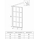 Купить Шторка на ванну Veconi Palau 70 R PL77R-70-01-C6 профиль Черный матовый стекло прозрачное в магазине сантехники Santeh-Crystal.ru