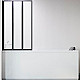 Купить Шторка на ванну Veconi Palau PL-73BL 120 L PL73BL-120-01-19C4 профиль Черный матовый стекло прозрачное в магазине сантехники Santeh-Crystal.ru