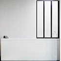 Шторка на ванну Veconi Palau PL-73BR 90 R PL73BR-90-01-19C4 профиль Черный матовый стекло прозрачное Шторка на ванну Veconi Palau PL-73BR 90 R PL73BR-90-01-19C4 профиль Черный матовый стекло прозрачное