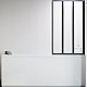 Приобрести Шторка на ванну Veconi Palau PL-73BR 90 R PL73BR-90-01-19C4 профиль Черный матовый стекло прозрачное в магазине сантехники Santeh-Crystal.ru