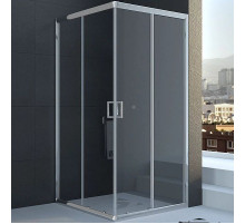 Душевой уголок Veconi Rovigo RV-11 100x100 RV11-100-01-C5 профиль Хром стекло прозрачное