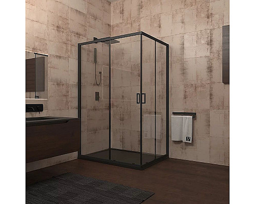 Santeh-Crystal.ru: Душевой уголок Veconi Rovigo RV-14 120x80 RV14-12080-01-C5 профиль Черный матовый стекло прозрачное Заказать Душевой уголок Veconi Rovigo RV-14 120x80 RV14-12080-01-C5 профиль Черный матовый стекло прозрачное в магазине сантехники Santeh-Crystal.ru