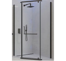 Душевой уголок Veconi Rovigo RV-36B 100x100 RV36B-100-01-C5 профиль Черный матовый стекло прозрачное
