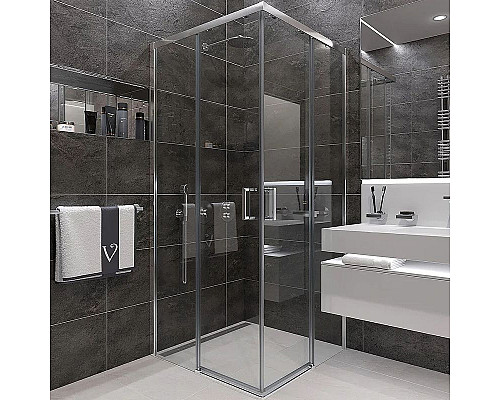 Santeh-Crystal.ru: Душевой уголок Veconi Rovigo RV-47 90x90 RV47-90-01-C4 профиль Хром стекло прозрачное Купить Душевой уголок Veconi Rovigo RV-47 90x90 RV47-90-01-C4 профиль Хром стекло прозрачное в магазине сантехники Santeh-Crystal.ru