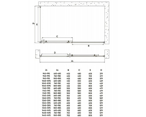Приобрести Душевой уголок Veconi Rovigo RV-072B 100x80 RV072B-10080-01-C4 профиль Черный матовый стекло прозрачное в магазине сантехники Santeh-Crystal.ru