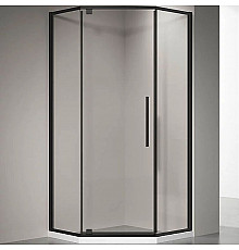 Душевой уголок Veconi Rovigo RV-35B 80х80 RV35B-80-01-C7 профиль Черный матовый стекло прозрачное