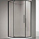 Купить Душевой уголок Veconi Rovigo RV-35B 100х100 RV35B-100-01-C7 профиль Черный матовый стекло прозрачное в магазине сантехники Santeh-Crystal.ru