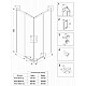 Купить Душевой уголок Veconi Rovigo RV-47B 90x90 RV47B-90-01-C4 профиль Черный матовый стекло прозрачное в магазине сантехники Santeh-Crystal.ru