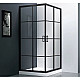 Купить Душевой уголок Veconi Rovigo RV-09 90х90 RV09-90-01-C7 профиль Черный матовый стекло прозрачное в магазине сантехники Santeh-Crystal.ru