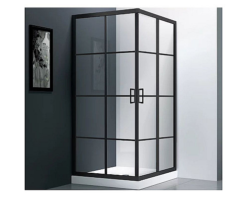 Santeh-Crystal.ru: Душевой уголок Veconi Rovigo RV-09 100х100 RV09-100-01-C7 профиль Черный матовый стекло прозрачное Заказать Душевой уголок Veconi Rovigo RV-09 100х100 RV09-100-01-C7 профиль Черный матовый стекло прозрачное в магазине сантехники Santeh-Crystal.ru
