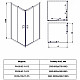 Заказать Душевой уголок Veconi Rovigo RV-09 100х100 RV09-100-01-C7 профиль Черный матовый стекло прозрачное в магазине сантехники Santeh-Crystal.ru