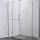 Купить Душевой уголок Veconi Rovigo RV-19 100х90 RV19-10090-01-C6 профиль Хром стекло прозрачное в магазине сантехники Santeh-Crystal.ru