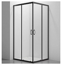 Душевой уголок Veconi Rovigo RV-101B 80х80 RV101B-80-01-C5 профиль Черный матовый стекло прозрачное