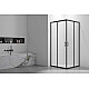 Купить Душевой уголок Veconi Rovigo RV-101B 90х90 RV101B-90-01-C5 профиль Черный матовый стекло прозрачное в магазине сантехники Santeh-Crystal.ru
