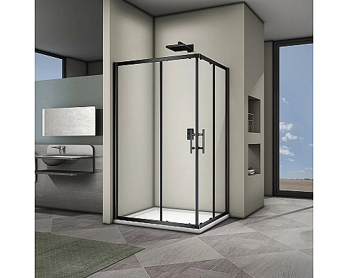 Santeh-Crystal.ru: Душевой уголок Veconi Rovigo RV-30B 100х90 RV30B-10090-01-C3 профиль Черный матовый стекло прозрачное Приобрести Душевой уголок Veconi Rovigo RV-30B 100х90 RV30B-10090-01-C3 профиль Черный матовый стекло прозрачное в магазине сантехники Santeh-Crystal.ru