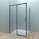 Заказать Душевая стенка Veconi Rovigo KP-06B 100 KP06B-100-01-19C4 профиль Черный матовый стекло прозрачное в магазине сантехники Santeh-Crystal.ru