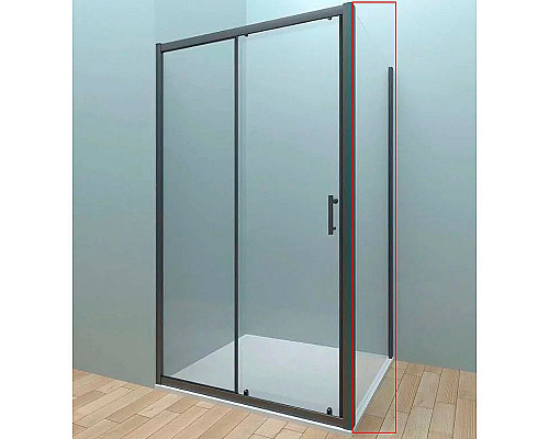 Santeh-Crystal.ru: Душевая стенка Veconi Rovigo KP-05B 100 KP05B-100-01-C4 профиль Черный матовый стекло прозрачное Купить Душевая стенка Veconi Rovigo KP-05B 100 KP05B-100-01-C4 профиль Черный матовый стекло прозрачное в магазине сантехники Santeh-Crystal.ru