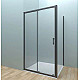 Купить Душевая стенка Veconi Rovigo KP-05B 100 KP05B-100-01-C4 профиль Черный матовый стекло прозрачное в магазине сантехники Santeh-Crystal.ru