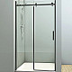 Заказать Душевая дверь Veconi Vianno VN-74B 120 VN74B-120-01-C4 профиль Черный матовый стекло прозрачное в магазине сантехники Santeh-Crystal.ru