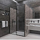 Купить Душевая дверь Veconi Vianno VN-73B 80 VN73B-80-01-C4 профиль Черный матовый стекло прозрачное в магазине сантехники Santeh-Crystal.ru
