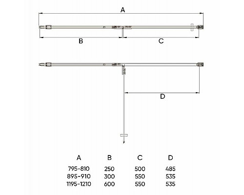 Приобрести Душевая дверь Veconi Vianno VN-73B 120 VN73B-120-01-C4 профиль Черный матовый стекло прозрачное в магазине сантехники Santeh-Crystal.ru