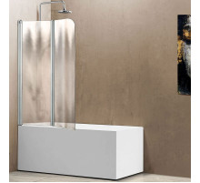 Шторка на ванну Vincea VSB-12114CH-L 114x140 профиль Хром стекло шиншилла