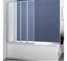 Шторка на ванну Vincea VSB-31100CL 100x140 профиль Хром стекло прозрачное