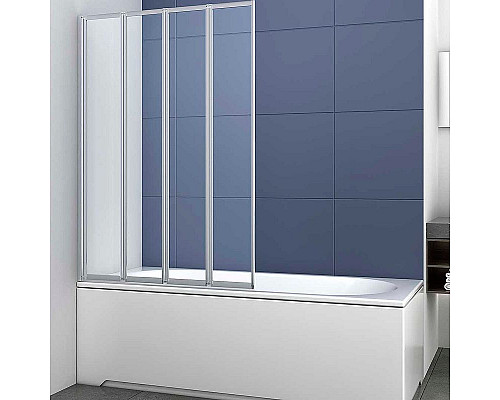 Заказать Шторка на ванну Vincea VSB-31100CL 100x140 профиль Хром стекло прозрачное в магазине сантехники Santeh-Crystal.ru