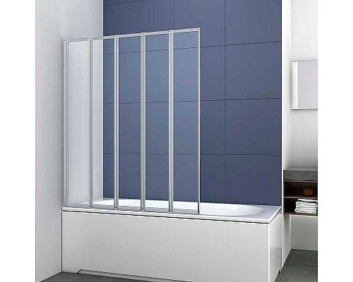 Купить Шторка на ванну Vincea VSB-32120CL 120x140 профиль Хром стекло прозрачное в магазине сантехники Santeh-Crystal.ru