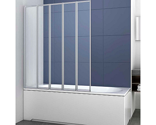 Купить Шторка на ванну Vincea VSB-32120CL 120x140 профиль Хром стекло прозрачное в магазине сантехники Santeh-Crystal.ru