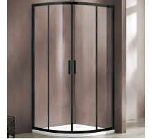 Душевой уголок Vincea Garda 90x90 VSQ-1G900CLB профиль Черный стекло прозрачное