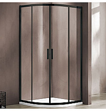 Душевой уголок Vincea Garda 90x90 VSQ-1G900CLB профиль Черный стекло прозрачное