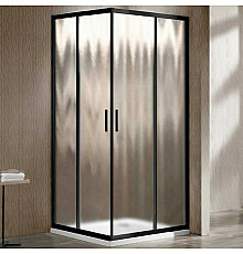 Душевой уголок Vincea Garda VSS-1G900CHB 90x90 профиль Черный стекло шиншилла