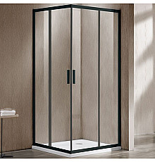 Душевой уголок Vincea Garda 120x120 VSS-1G1212CLB профиль Черный стекло прозрачное