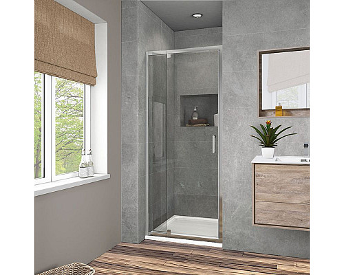 Заказать Душевая дверь Vincea Intra 90 VDP-1I8090CL профиль Хром стекло прозрачное в магазине сантехники Santeh-Crystal.ru