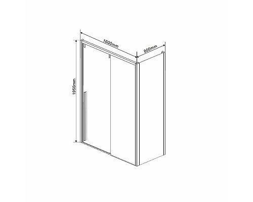 Приобрести Душевой уголок Vincea Lugano 160х80 VSR-1L8016CL-1 профиль Хром стекло прозрачное в магазине сантехники Santeh-Crystal.ru