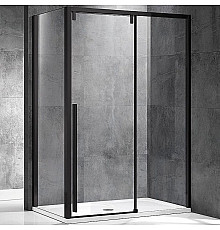 Душевой уголок Vincea Lugano 140х90 VSR-1L9014CLB-1 профиль Черный стекло прозрачное