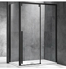 Душевой уголок Vincea Lugano 140х100 VSR-1L1014CLB-1 профиль Черный стекло прозрачное