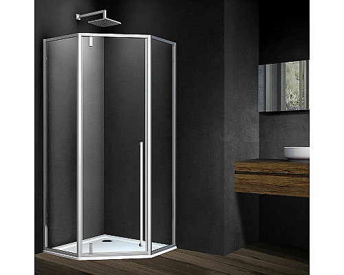 Заказать Душевой уголок Vincea Penta 100х100 VSP-3P100CL профиль Хром стекло прозрачное в магазине сантехники Santeh-Crystal.ru